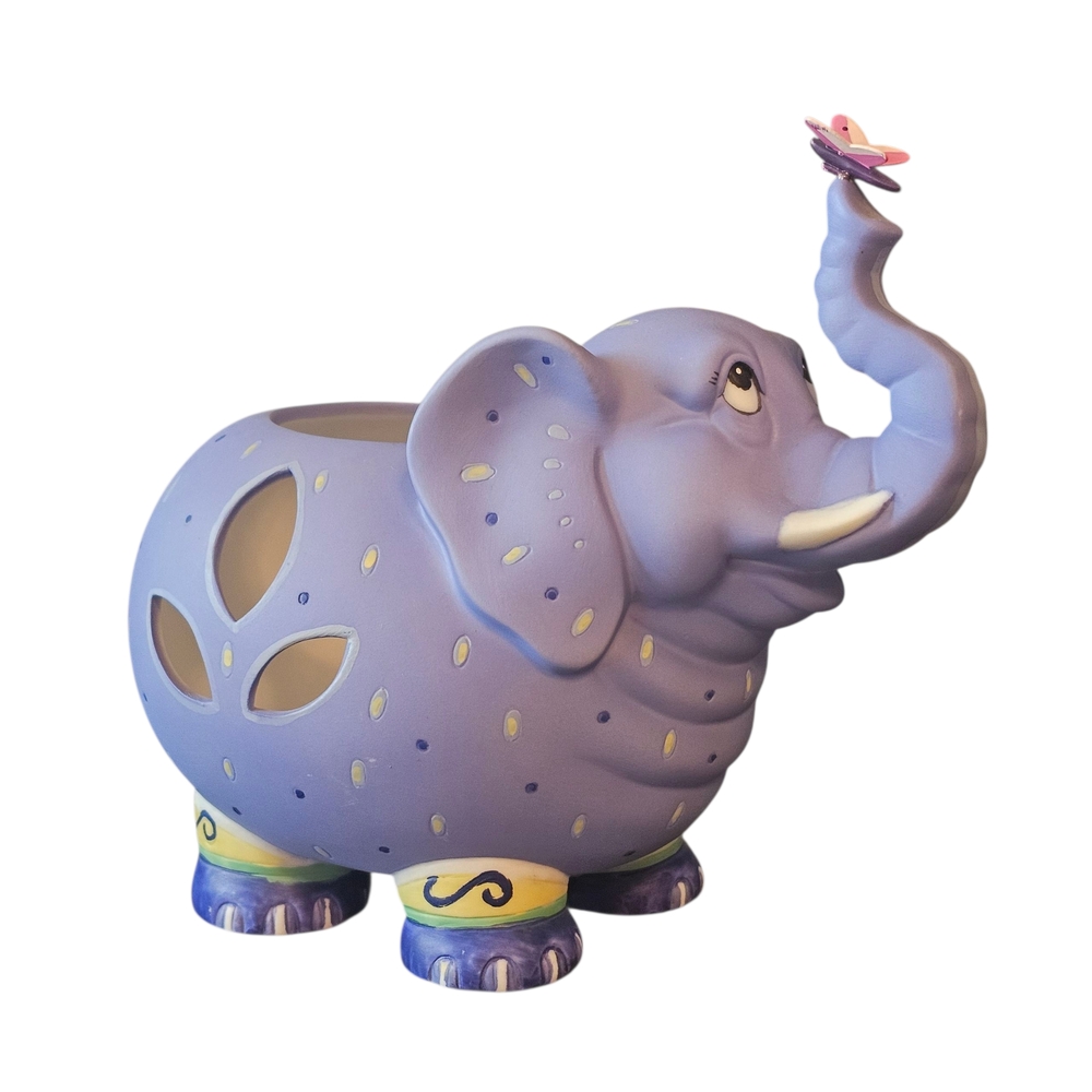 PartyLite Purple Elephant Candle Holder